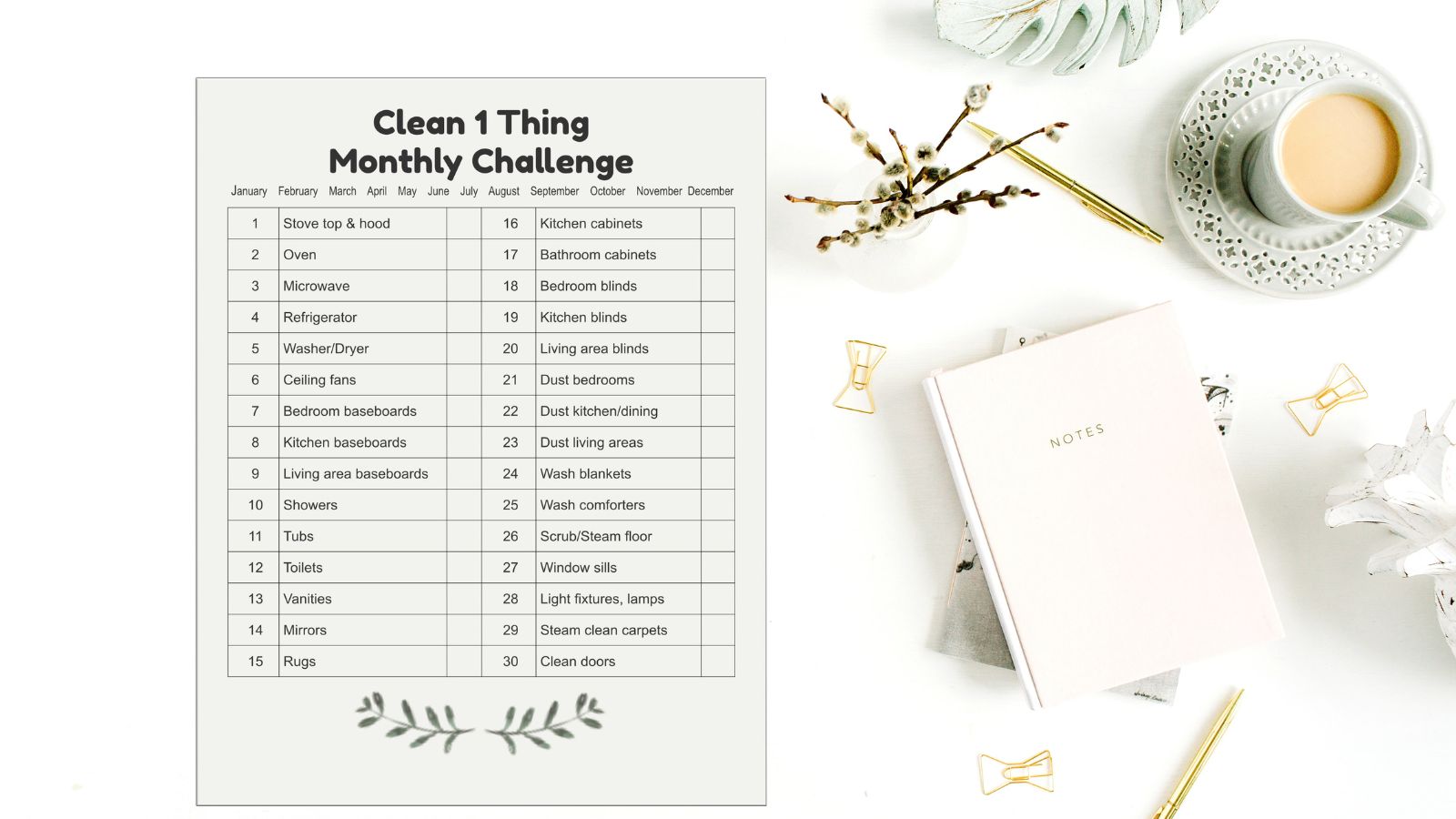 clean 1 thing planner